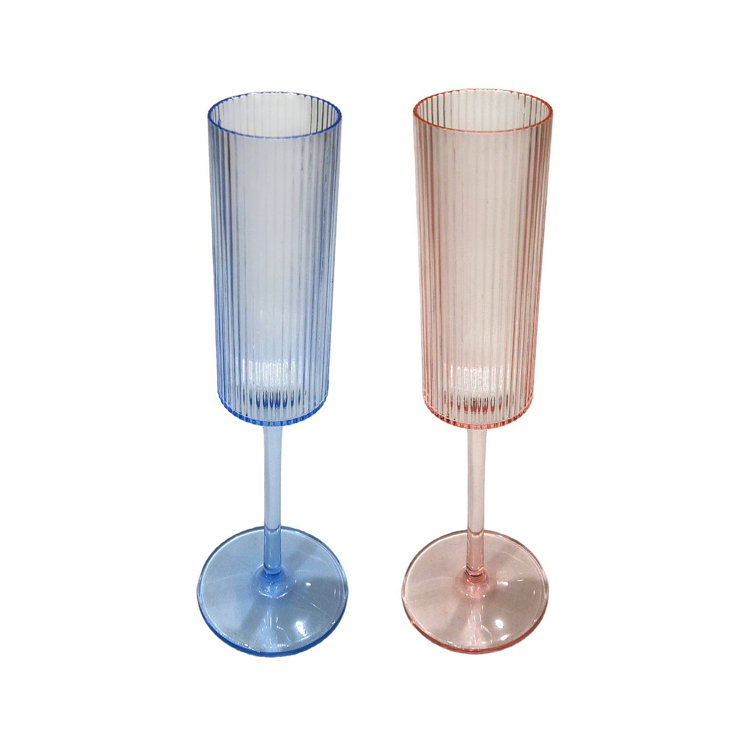 Plastic champagne flute cups custom logo OEM China