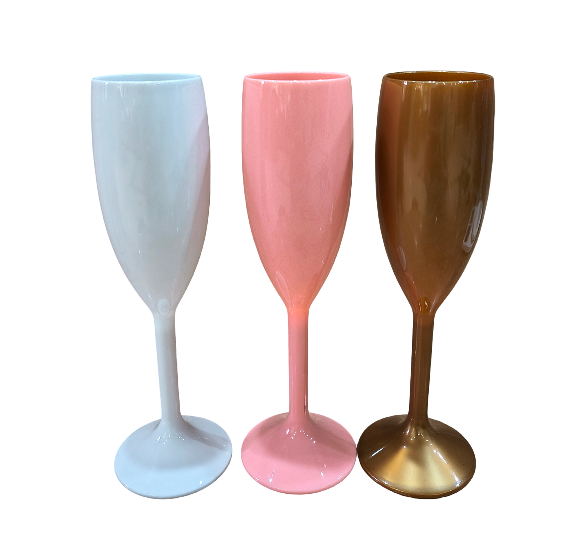 PP reusable plastic wine cups white pink gold custom logo wholesale China