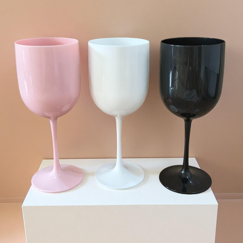 Large bowl wine glass PP 350ml reusable shatterproof OEM China