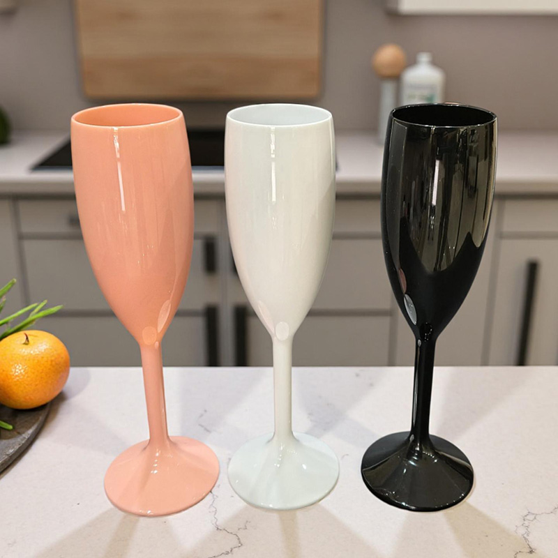 PP champagne flute 170ml shatterproof reusable plastic OEM China